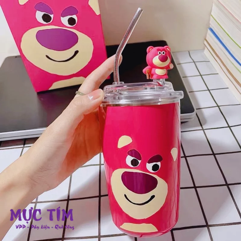 Ly Giữ Nhiệt Gấu Dâu Lotso