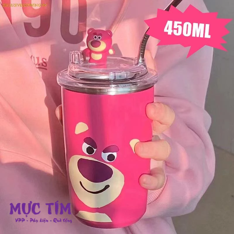 Ly Giữ Nhiệt Gấu Dâu Lotso
