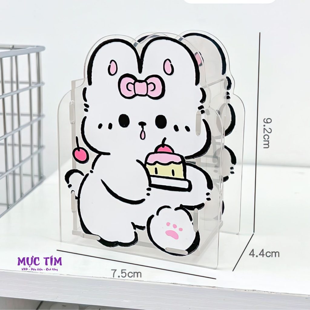 Ống cắm bút trong suốt tự lắp ráp siêu cute — Mẫu 1