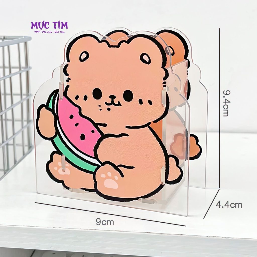 Ống cắm bút trong suốt tự lắp ráp siêu cute — Mẫu 6