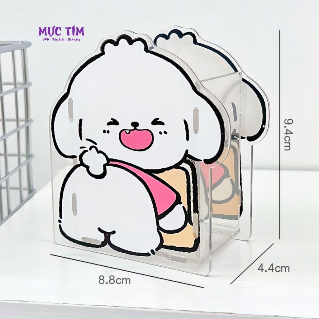 Ống cắm bút trong suốt tự lắp ráp siêu cute — Mẫu 4
