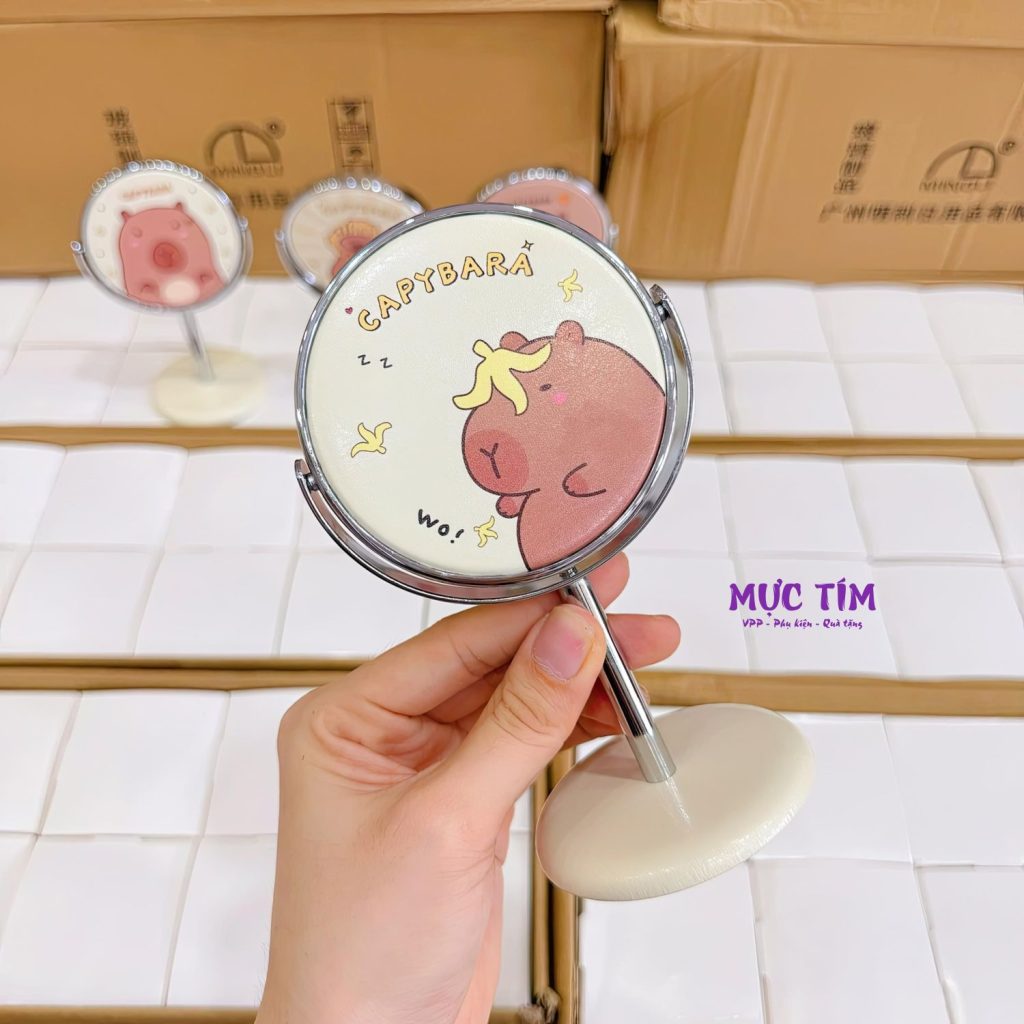 Gương để bàn Capybara xoay 360 độ siêu cute — Capybara chuối