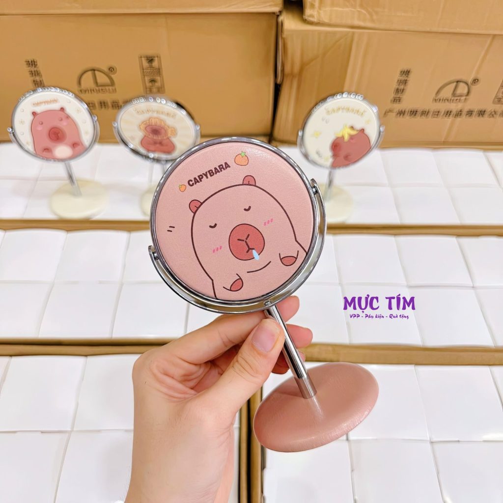 Gương để bàn Capybara xoay 360 độ siêu cute — Capybara chảy mũi