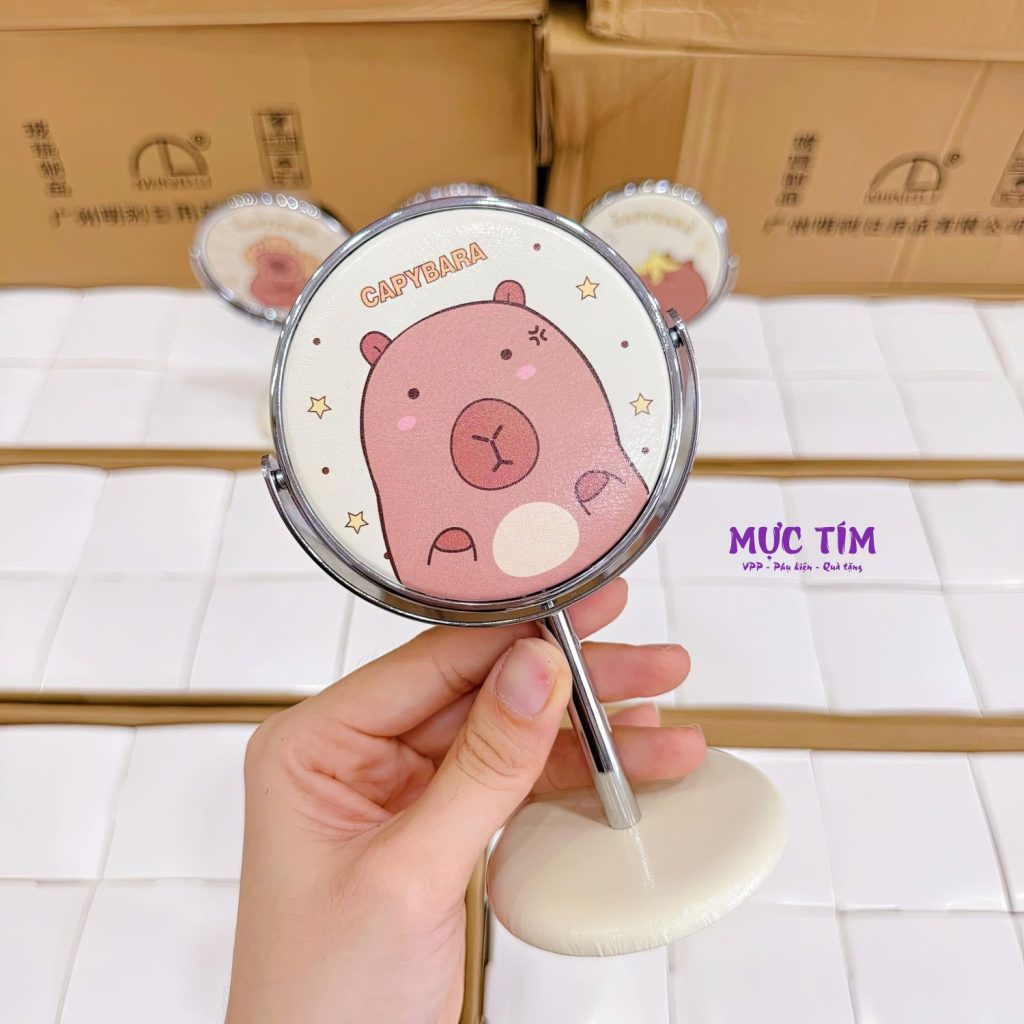 Gương để bàn Capybara xoay 360 độ siêu cute — Capybara cute