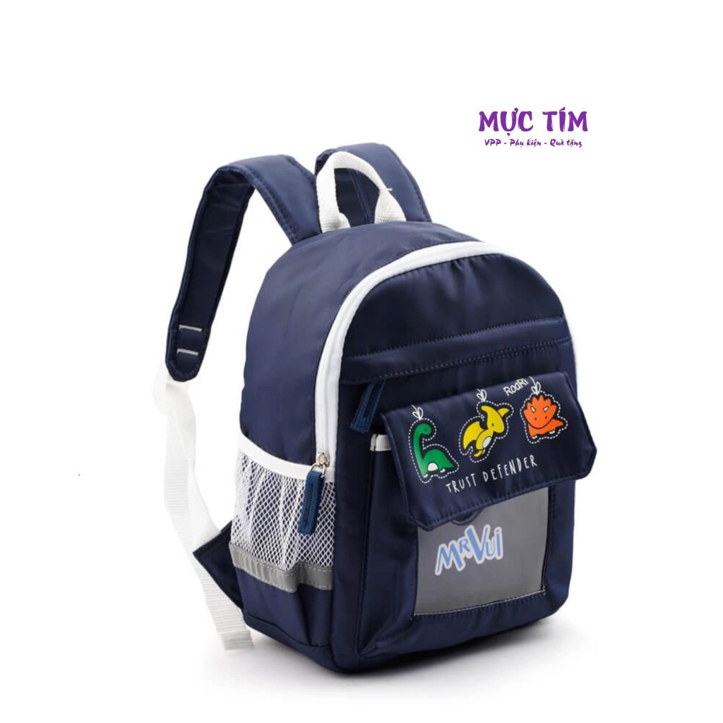 Balo mẫu giáo Mr.vui xanh/ xanh đen 936 — Đen