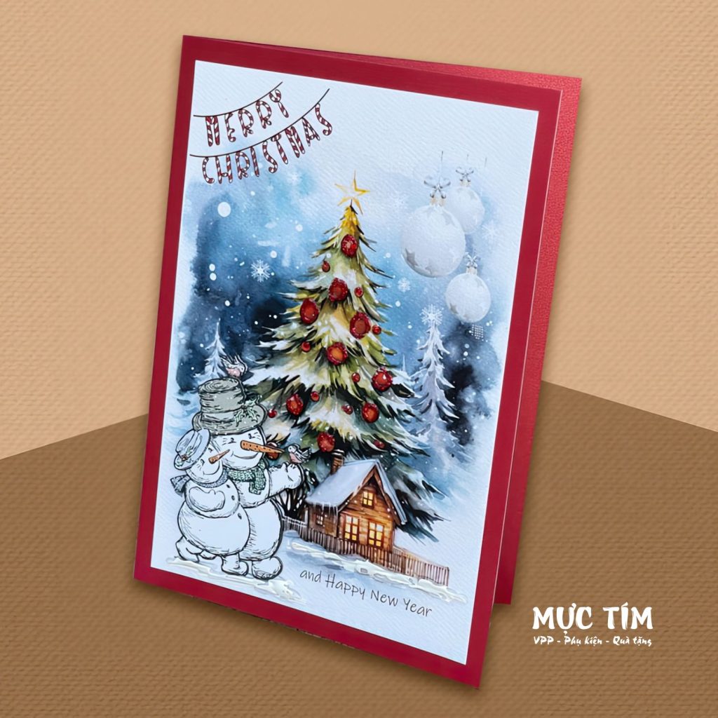 Thiệp Giáng sinh Đức Quyền lớn 12 x17 cm — Mẫu 11