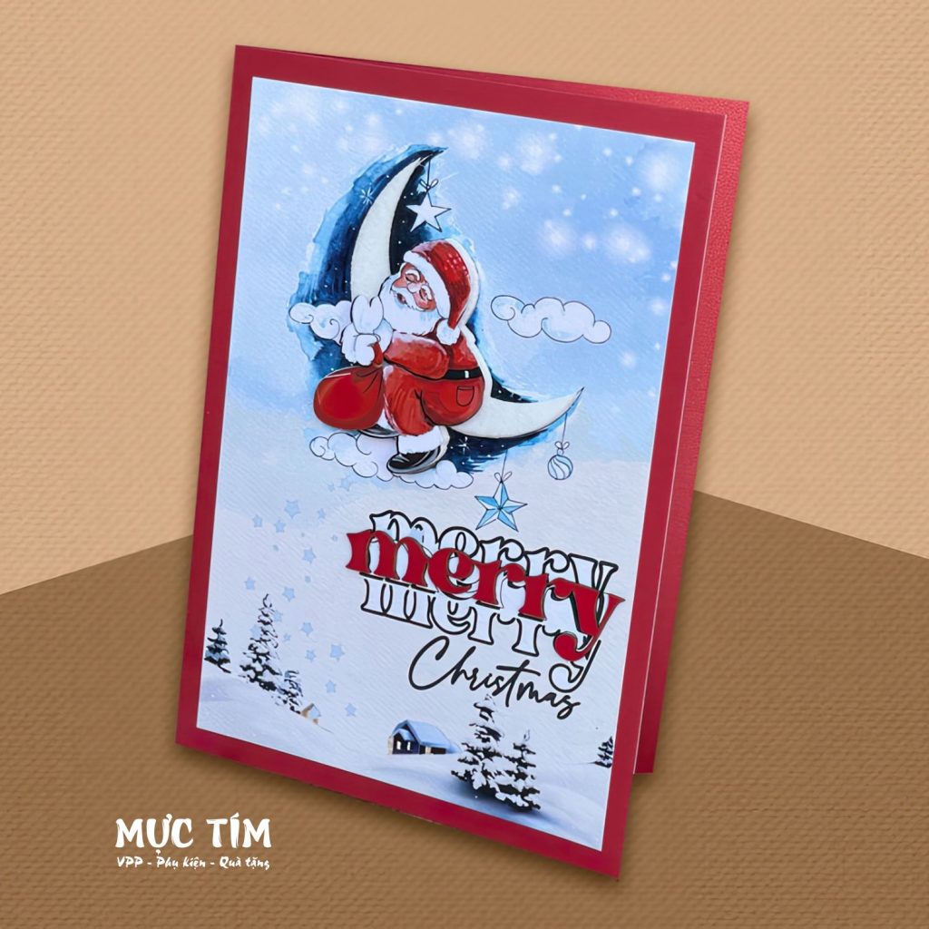 Thiệp Giáng sinh Đức Quyền lớn 12 x17 cm — Mẫu 12