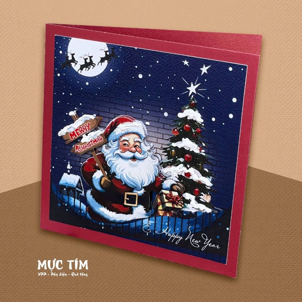Thiệp Giáng sinh Đức Quyền nhỏ 10.5 x10.5 cm — Mẫu 9