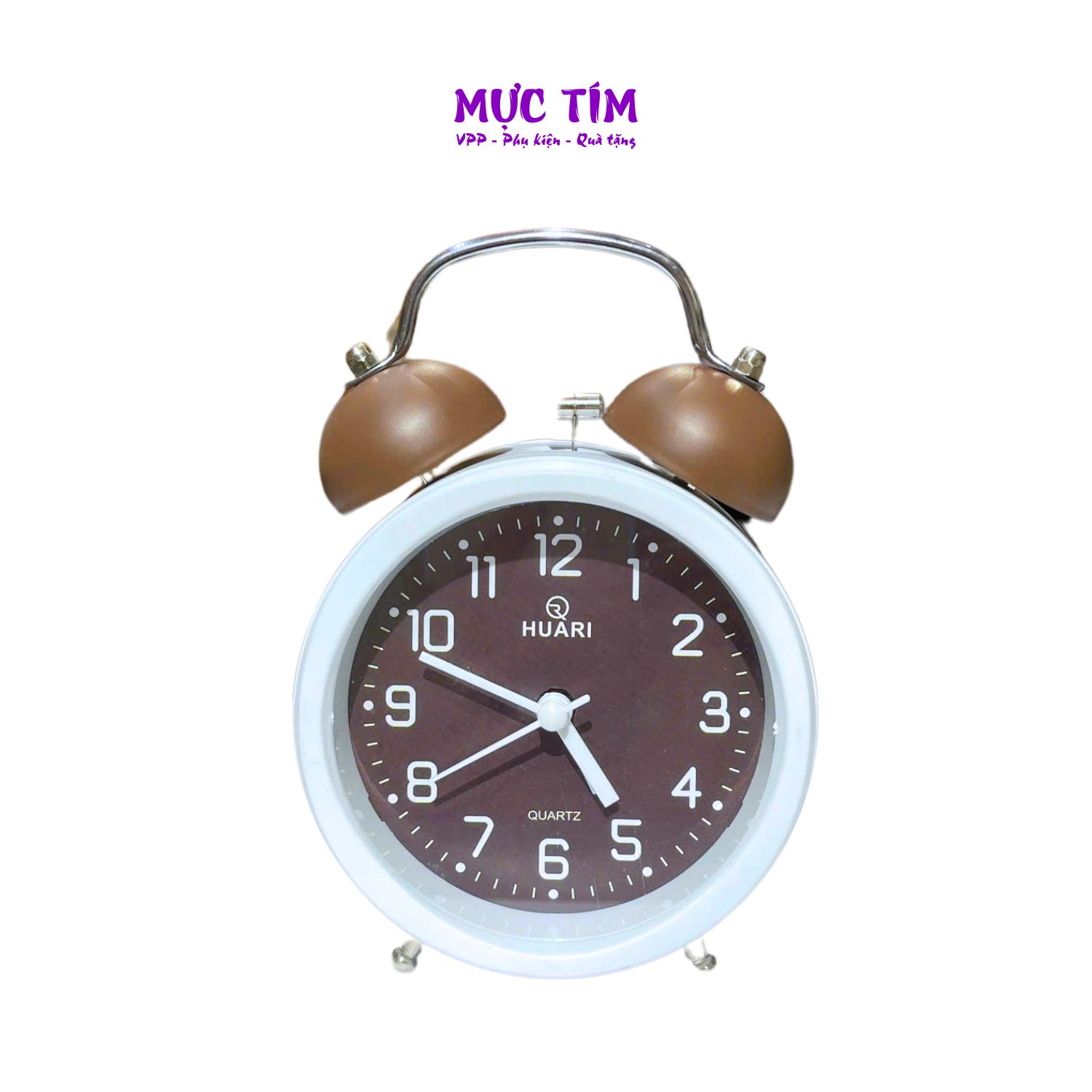 Đồng hồ báo thức Huari Quartz màu nâu 135k