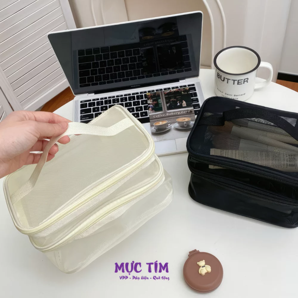 túi đựng mỹ phẩm 2 ngăn