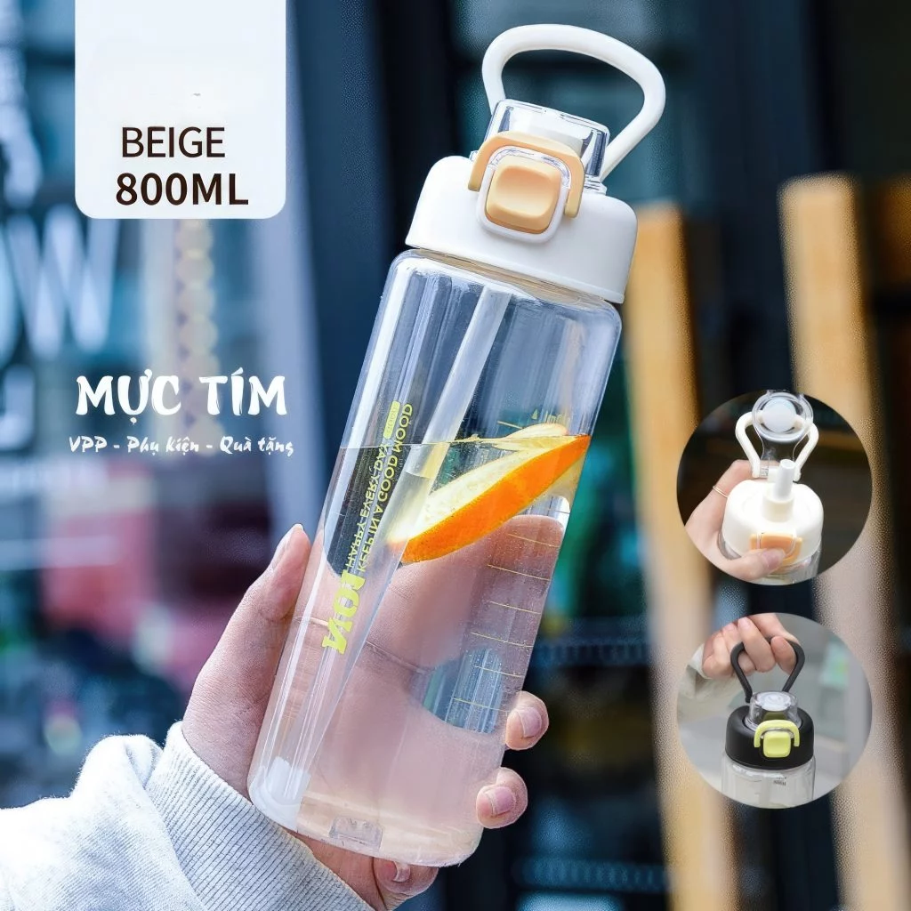 Bình nước nhựa SPORT WATER CUP N01 — Trắng