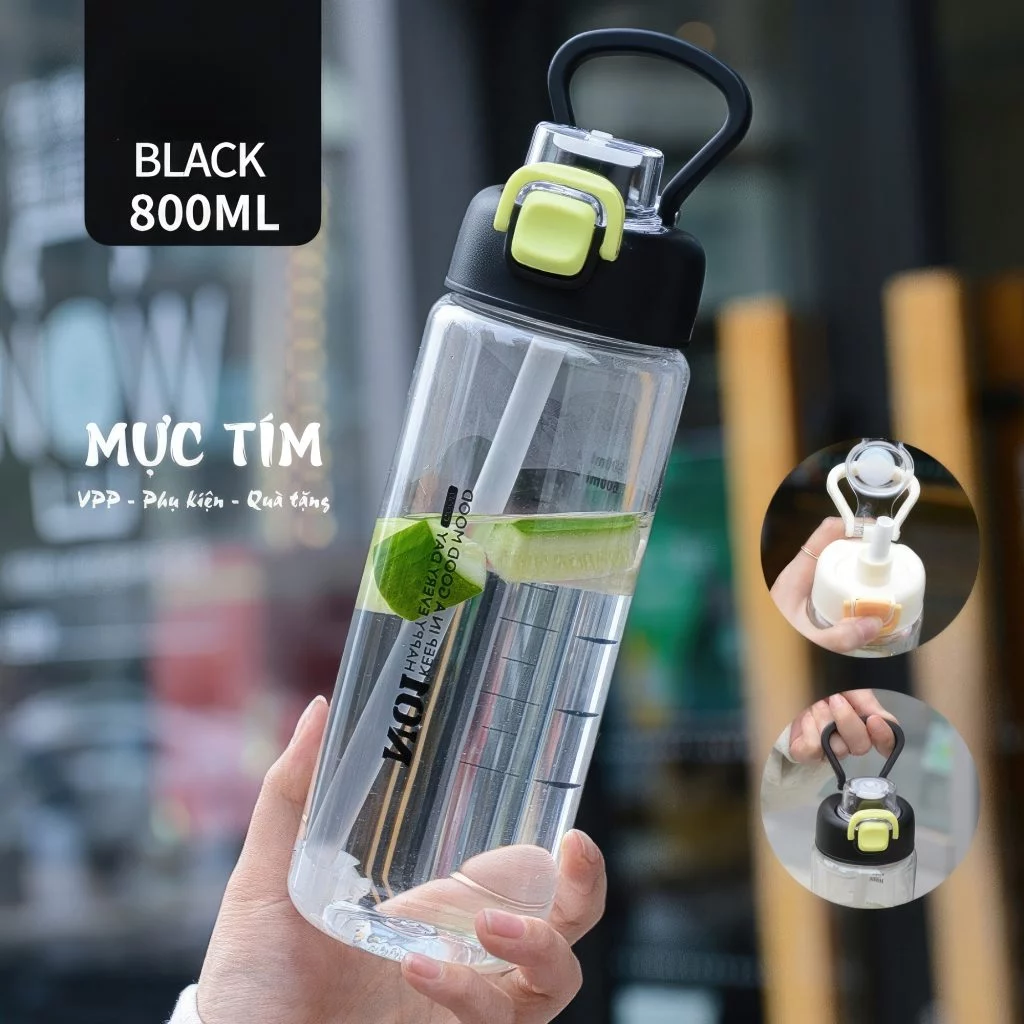 Bình nước nhựa SPORT WATER CUP N01 — Đen