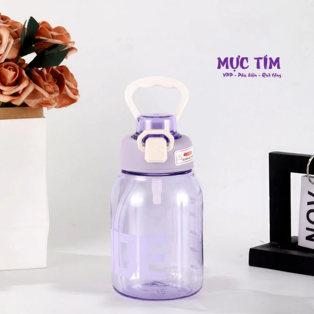 Bình nước nhựa TIDE trong suốt — Tím