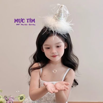 kẹp tóc nón sinh nhật nhỏ