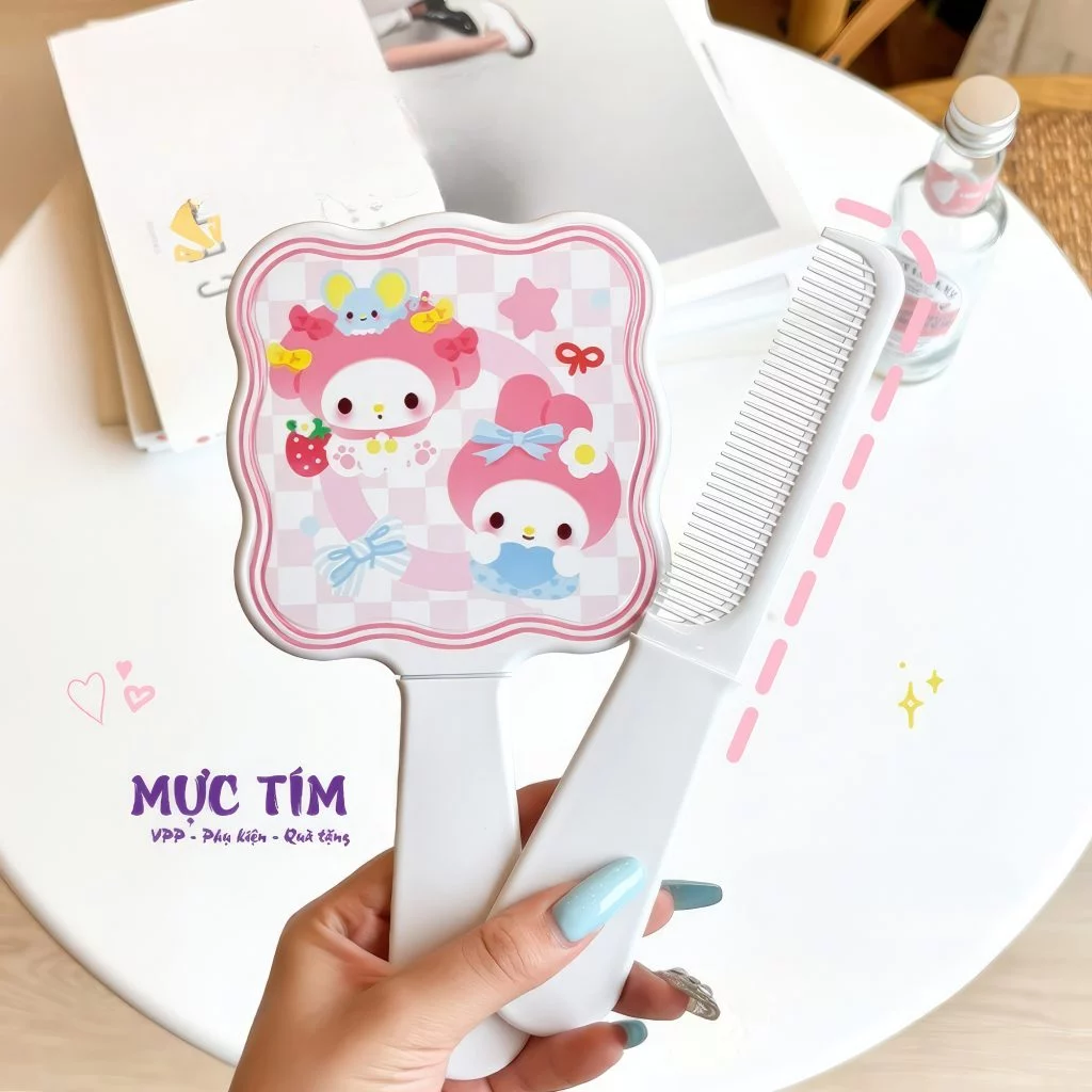 Gương cầm tay hoạt hình cute — Mẫu 4