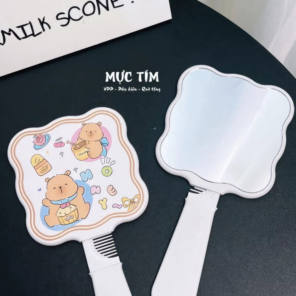Gương cầm tay hoạt hình cute — Mẫu 6