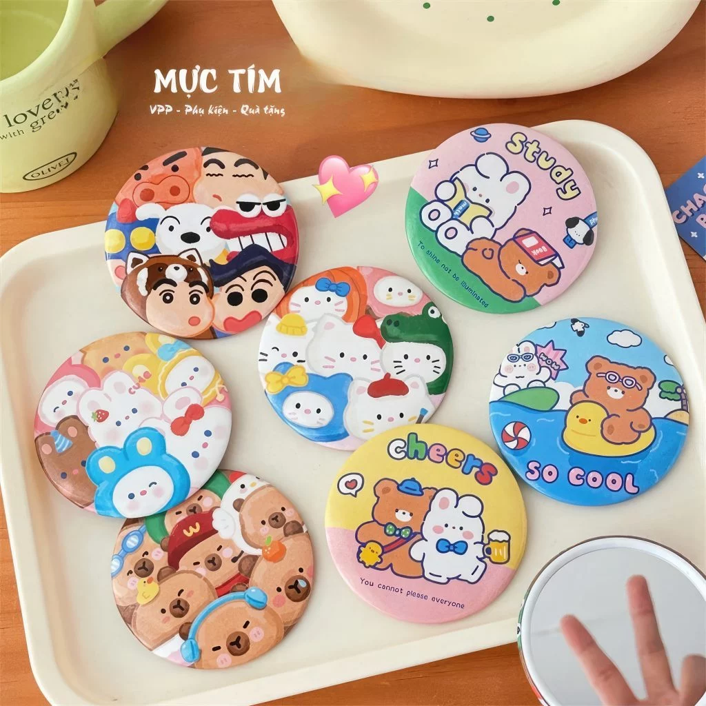gương cầm tay mini cute