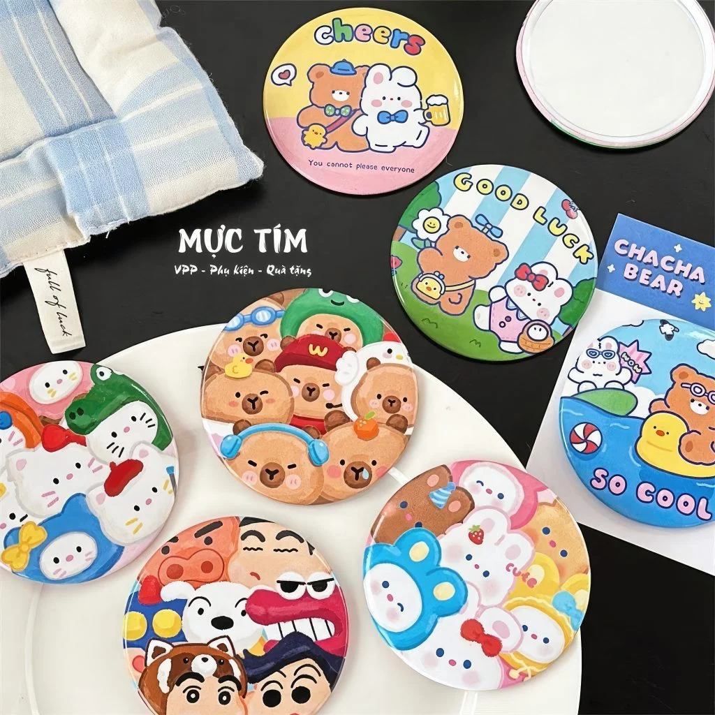 gương cầm tay mini cute