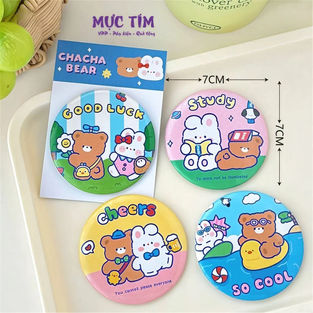 gương cầm tay mini cute