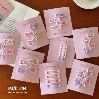 kẹp tóc pastel