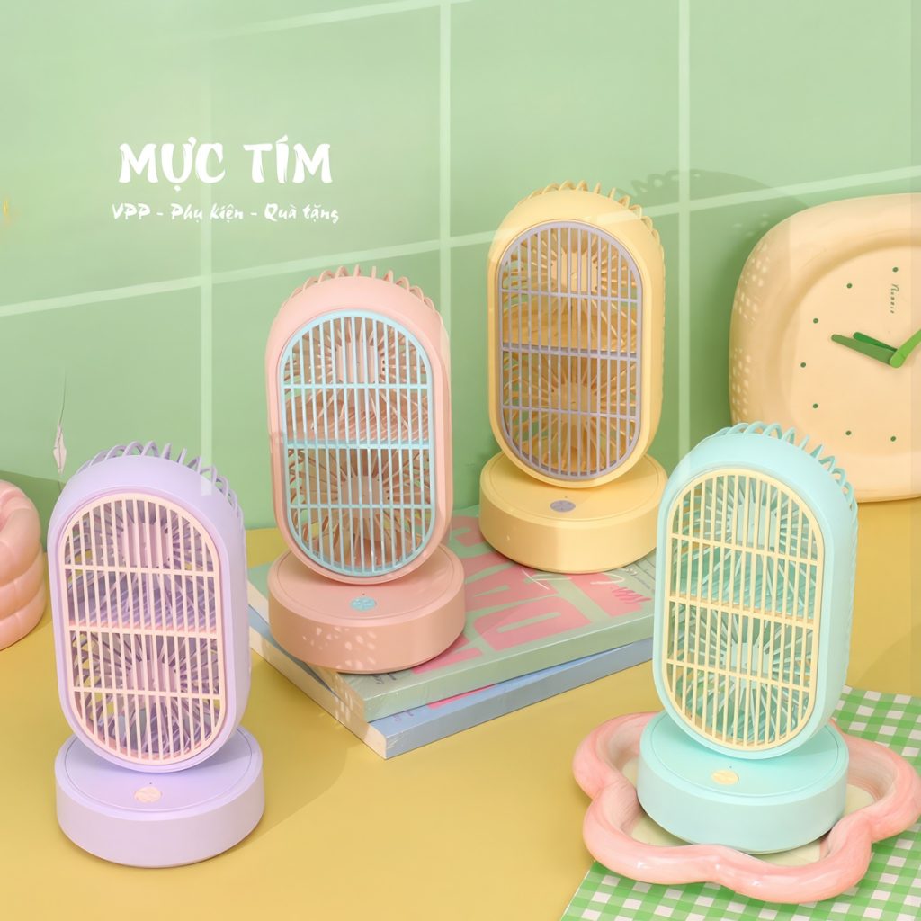 quạt sạc pin dễ thương
