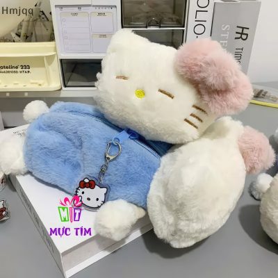 bóp viết vải lông hello kitty