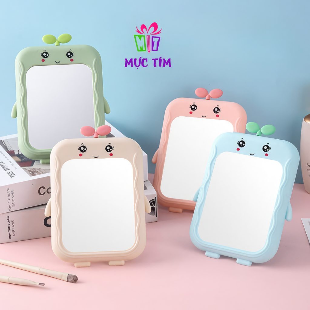 gương mini khung hoạt hình siêu dễ thương