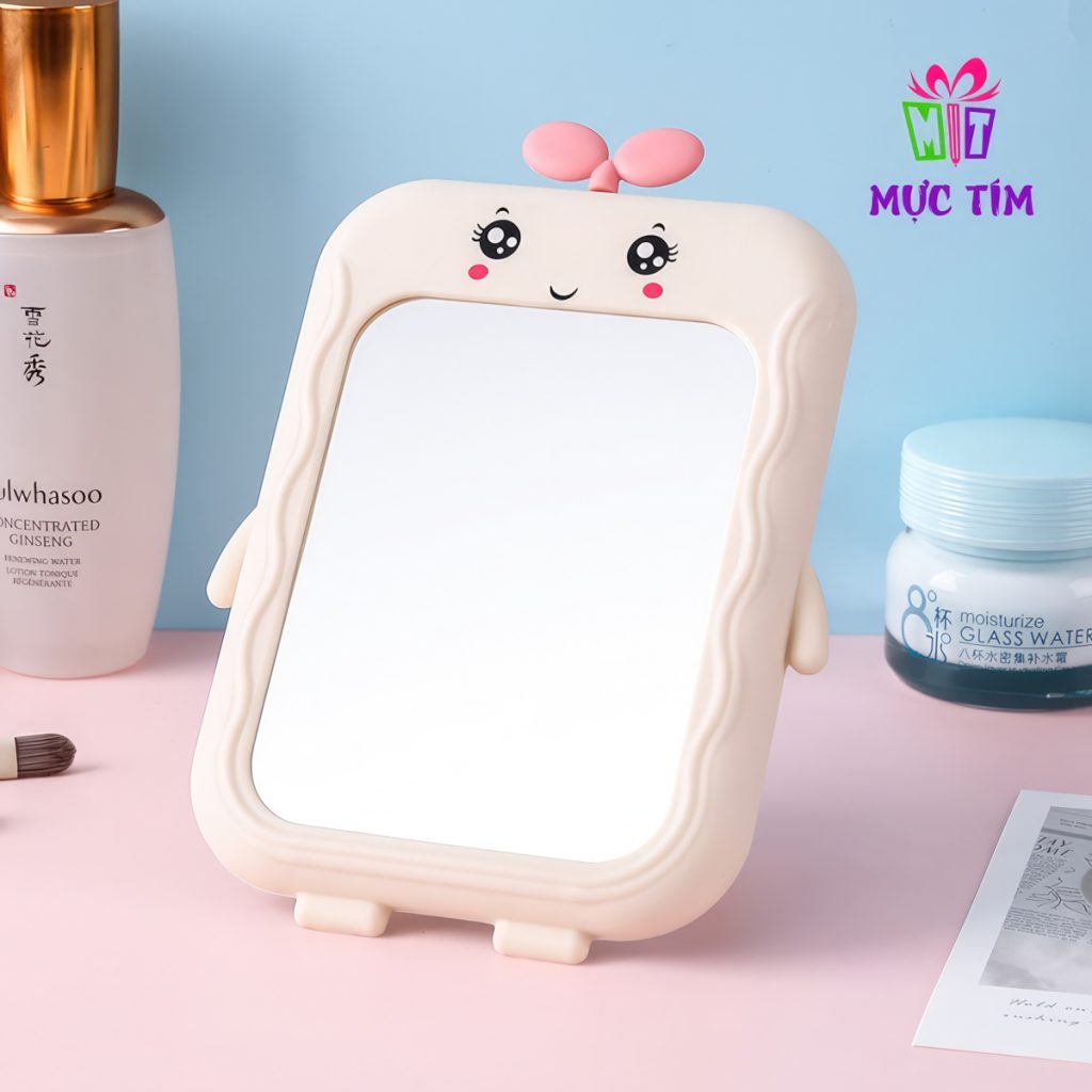 Gương mini khung hoạt hình siêu dễ thương 62K — Be